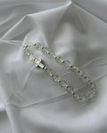 BIJOUX DE TÉLÉPHONE CRAQUELÉ BLANC / ARGENT