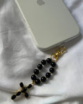 BIJOU DE TÉLÉPHONE ROND NOIR