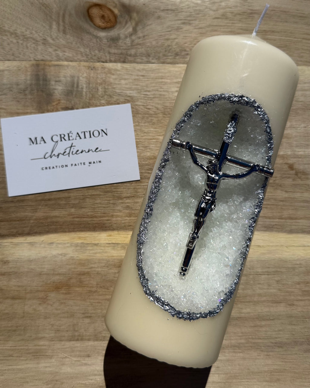 BOUGIE DU CHRIST | FEUILLES D'ARGENT