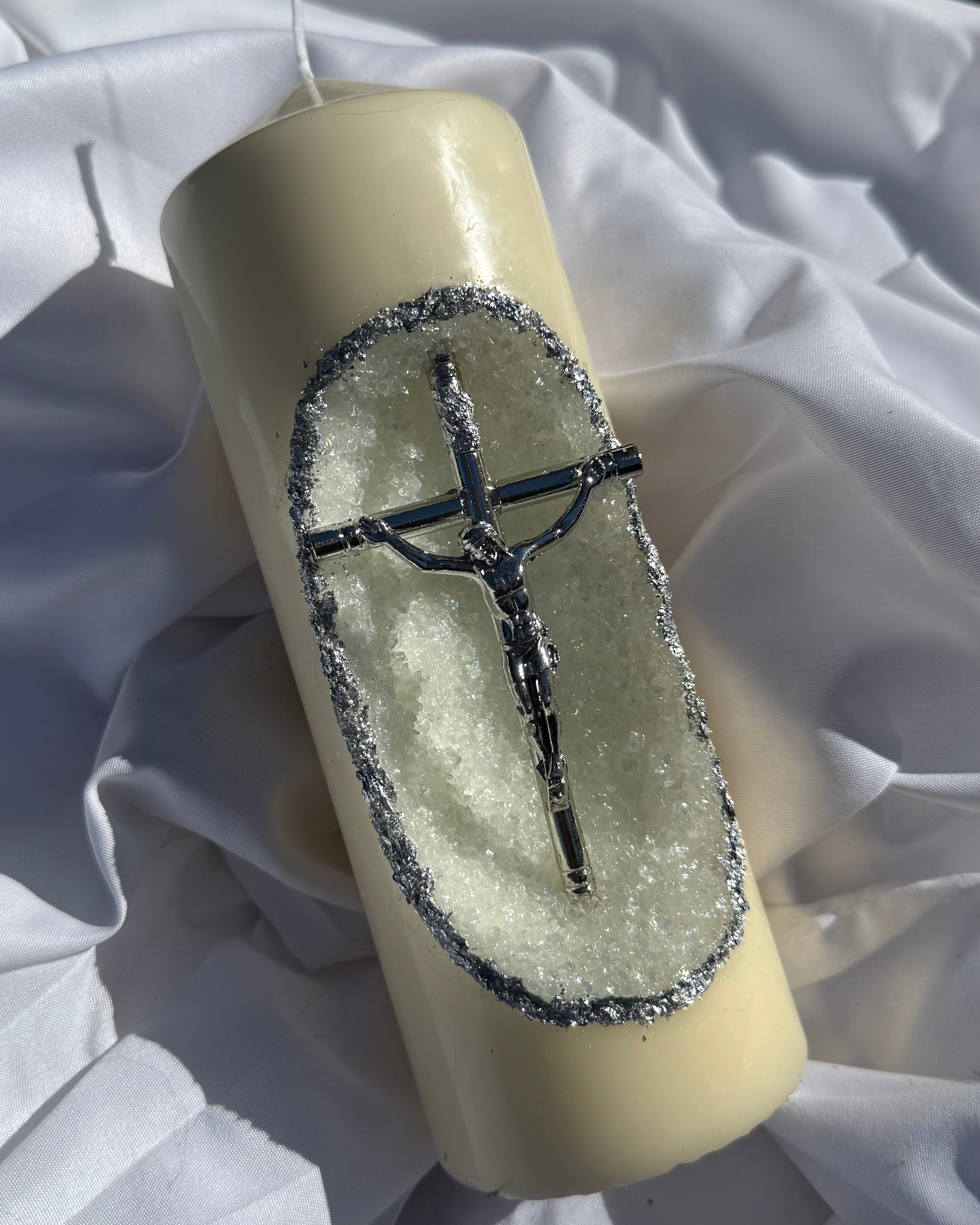 BOUGIE DU CHRIST | FEUILLES D'ARGENT