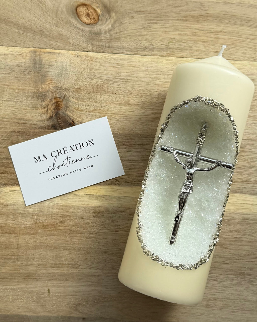 BOUGIE DU CHRIST | CRISTAUX ARGENTÉS