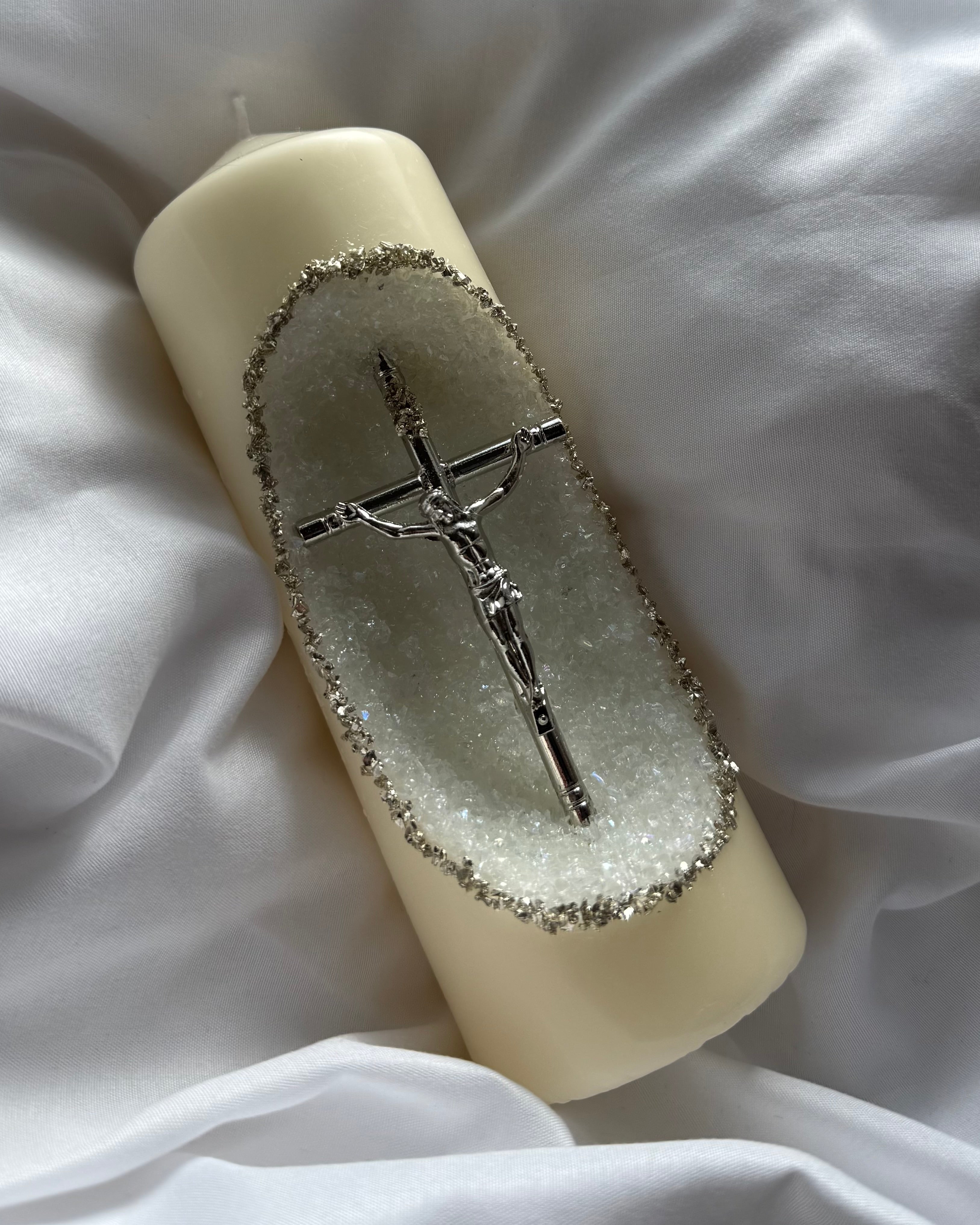 BOUGIE DU CHRIST | CRISTAUX ARGENTÉS